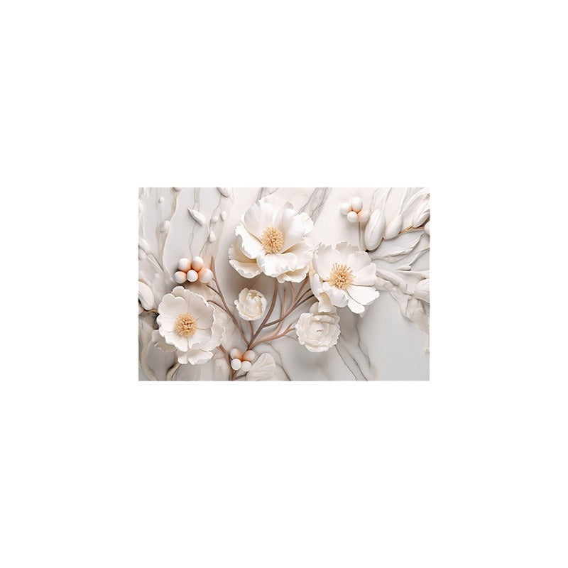 Textured Floral Design Bath Mat | High & Bury