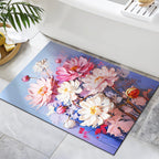 Textured Floral Design Bath Mat | High & Bury