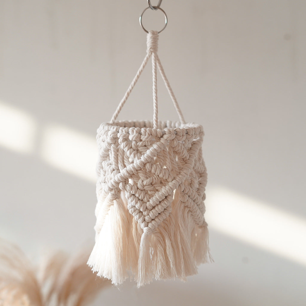 Textured Macrame Hanging Light Fixture | High & Bury