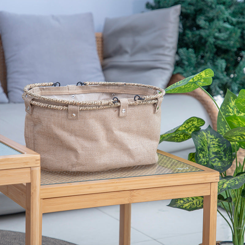 Textured Woven Storage Bin | High & Bury