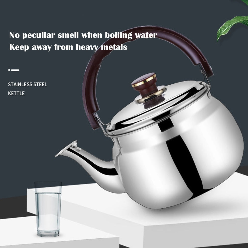 Thick-Walled Stainless Steel Whistling Kettle, 0,6L/1,0L/1,8L/2,7L