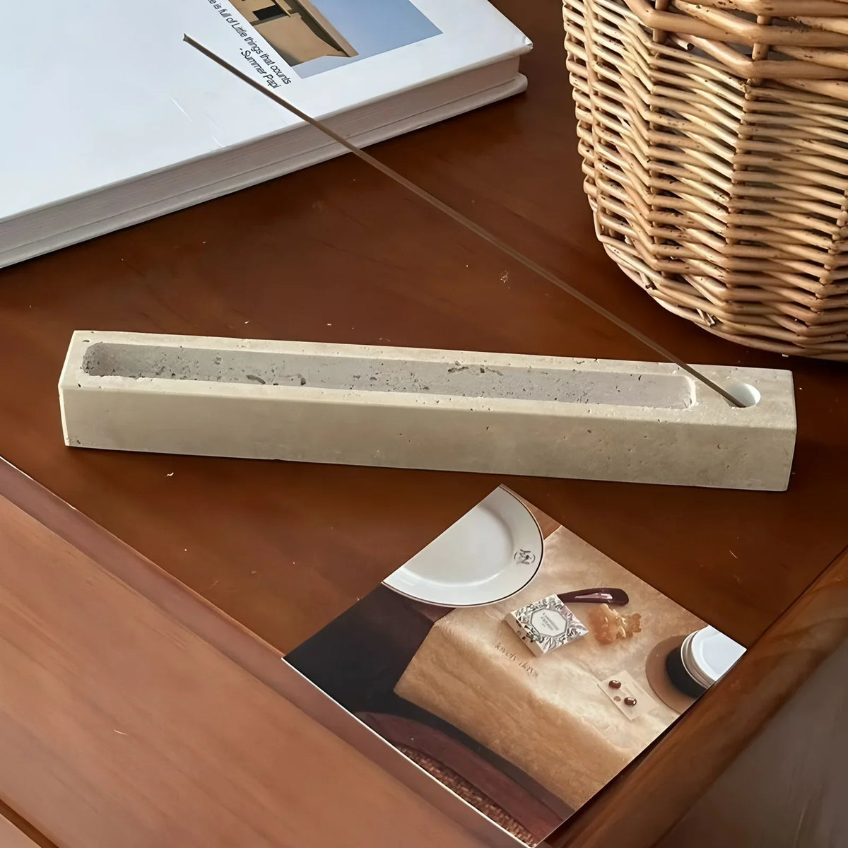 Thornridge Travertine Incense Tray