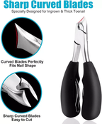 Toenail Clipper for Thick Nails with Curved Blade and Splashguard, view 2