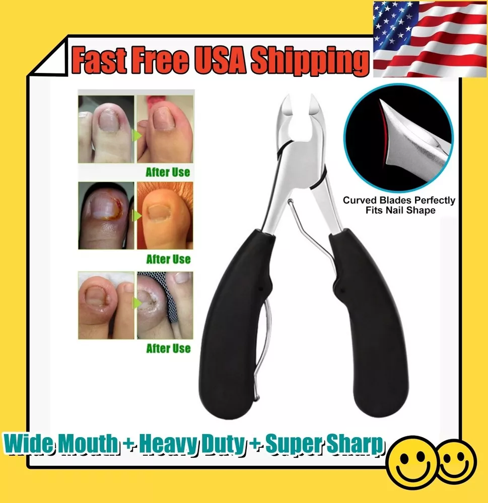 Toenail Clipper for Thick Nails with Curved Blade and Splashguard, view 3