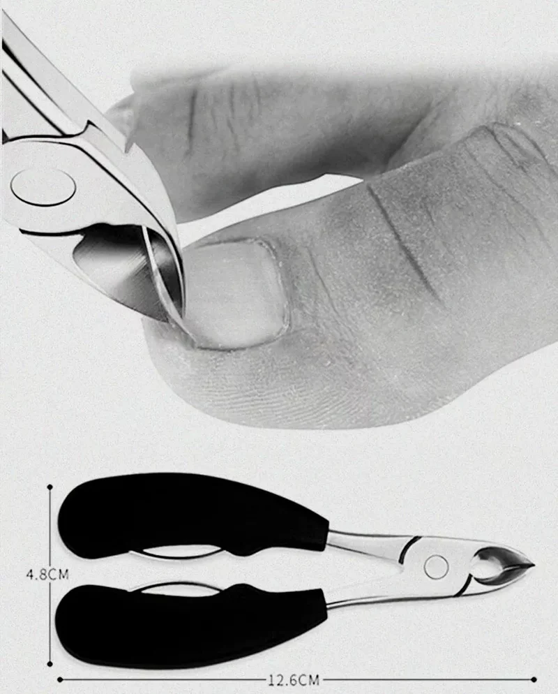 Toenail Clipper for Thick Nails with Curved Blade and Splashguard, view 4