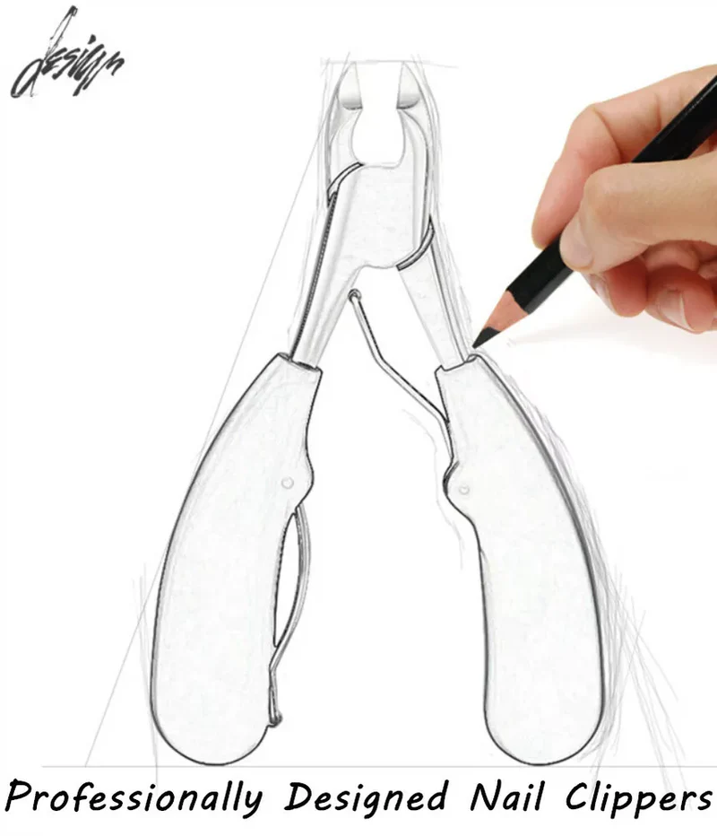 Toenail Clipper for Thick Nails with Curved Blade and Splashguard, view 5