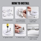 Toilet Seat Stabilising Fixing Kit with 304 Stainless Steel Screws, view 6