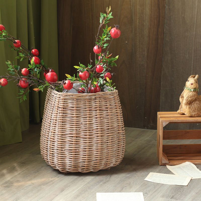Trash Can Wood Handwoven | High & Bury