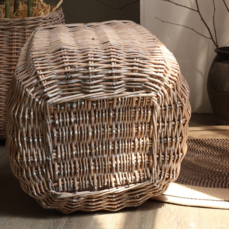 Trash Can Wood Handwoven | High & Bury