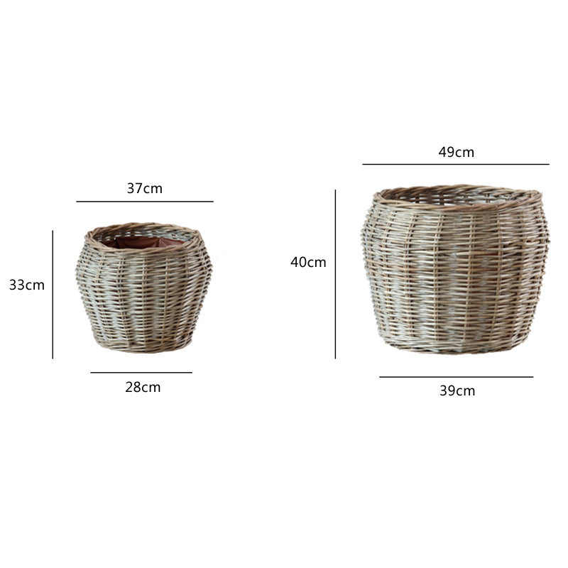 Trash Can Wood Handwoven | High & Bury