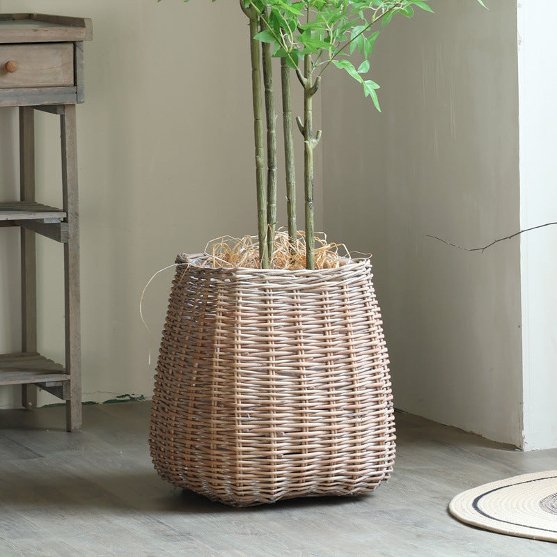 Trash Can Wood Handwoven | High & Bury