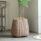 Trash Can Wood Handwoven | High & Bury