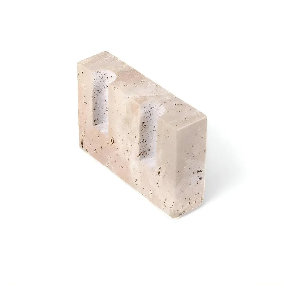 Travertine Candle Holder