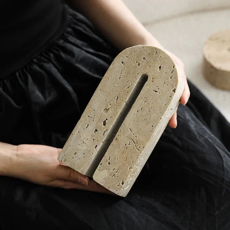 Travertine Bridge Bookend