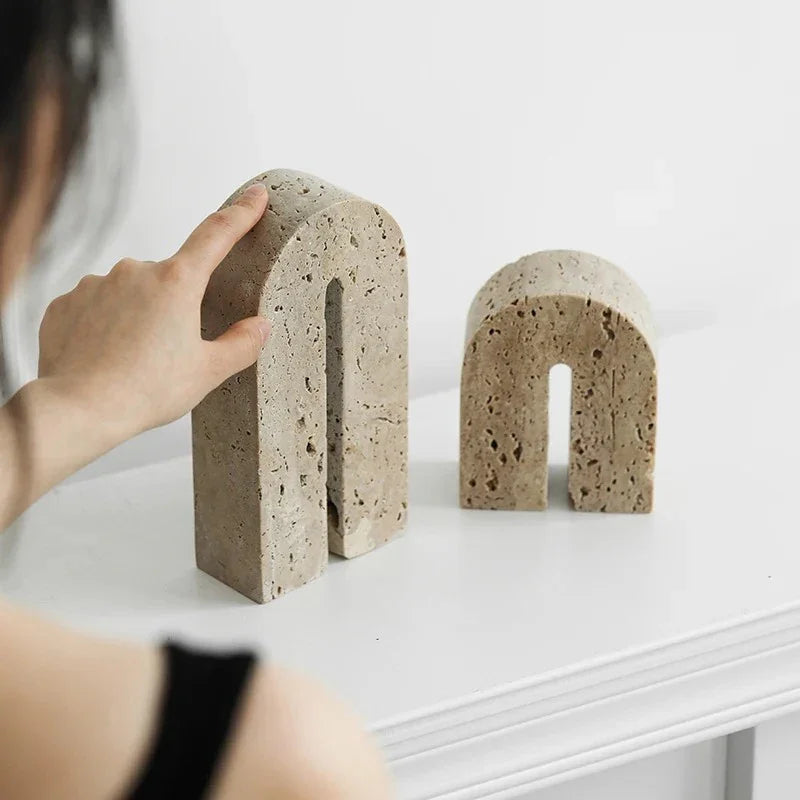 Travertine Bridge Bookend