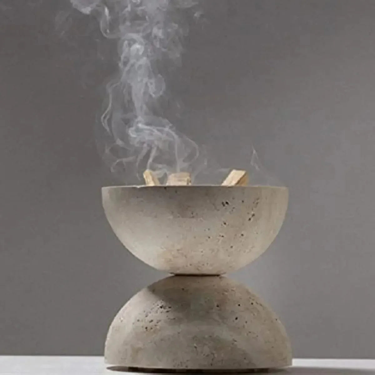 Travertine Incense Burner