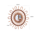 Trendy Round Wall Mirror with Rattan Frame | High & Bury