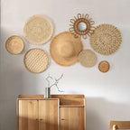 Trendy Round Wall Mirror with Rattan Frame | High & Bury