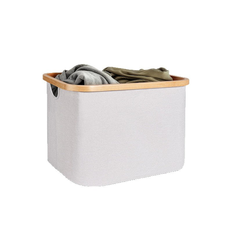 Trendy Storage Basket with Bamboo Frame | High & Bury