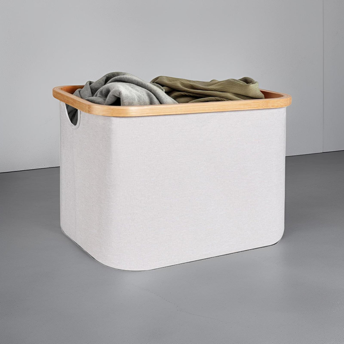 Trendy Storage Basket with Bamboo Frame | High & Bury