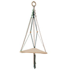 Triangular Macrame Hanging Shelf | High & Bury