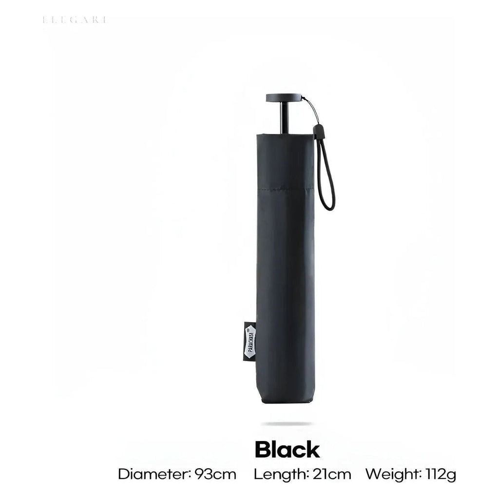 Triple-Fold Non-Automatic Aluminium Alloy Tube Rain Umbrella, Navy, view 10