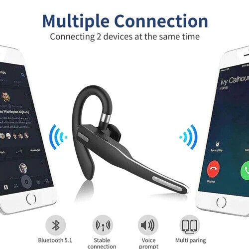 Trucker Dual-Microphone Wireless Bluetooth 5.1 Headset with Charging Case, view 2