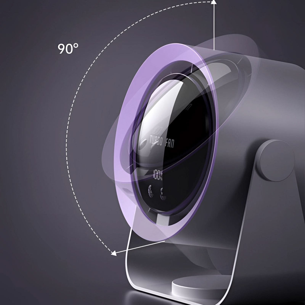 Turbo Bladeless Fan with LED Display and Various Speeds for Indoor Use