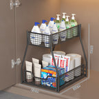 Two-Level Under-Shelf Storage Organizer | High & Bury