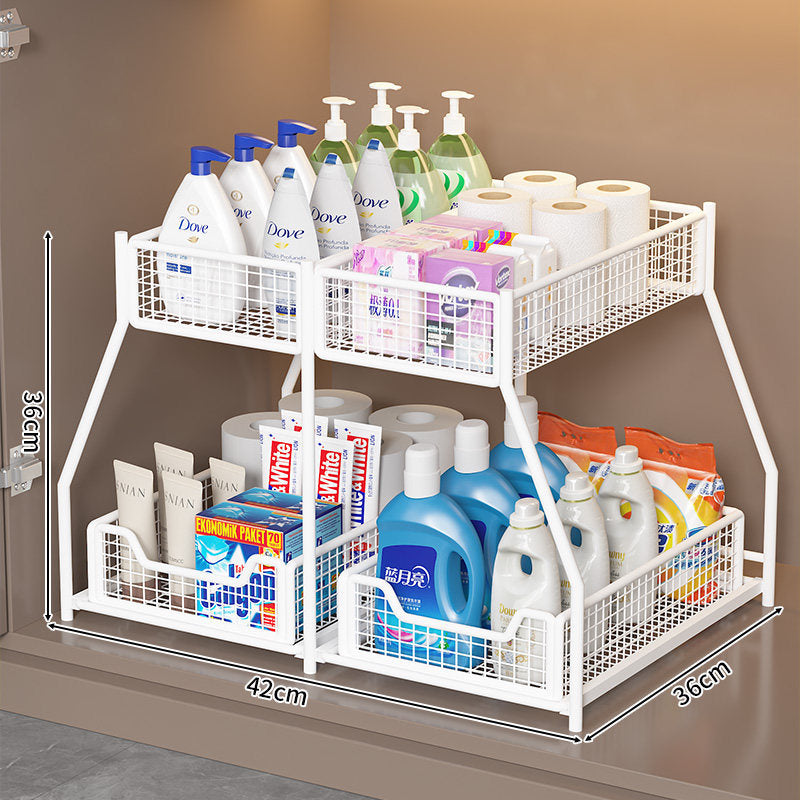 Two-Level Under-Shelf Storage Organizer | High & Bury