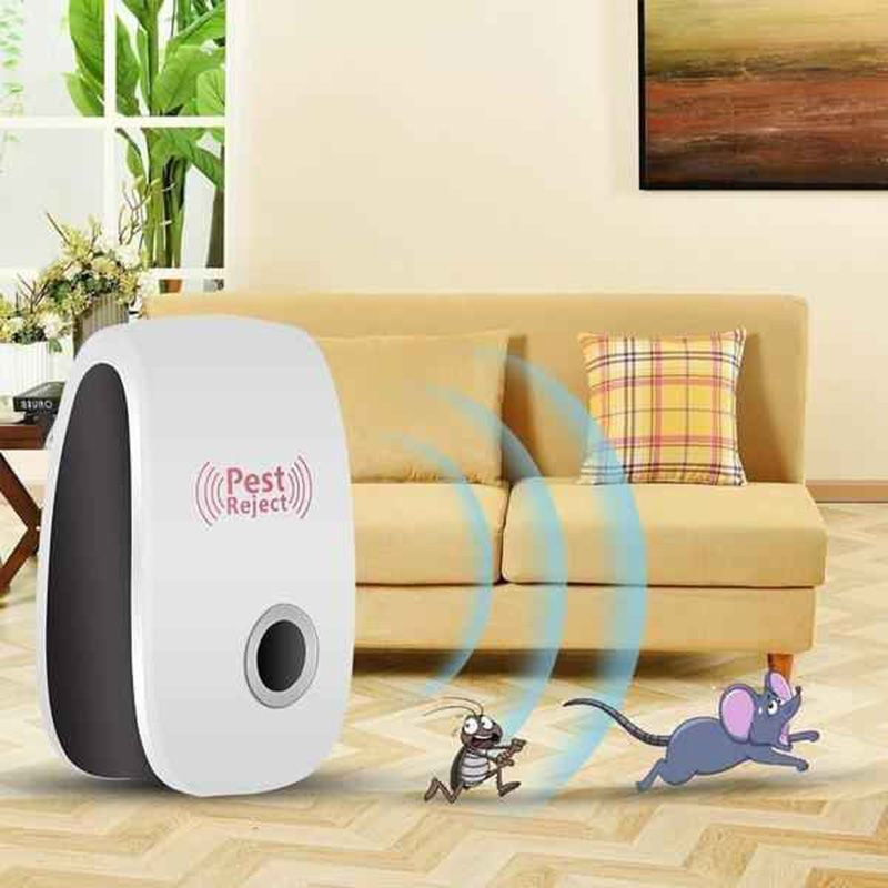 Ultrasonic Insect Repellent Plug-In, 90 × 56 × 50mm White ABS, view 2