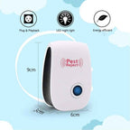 Ultrasonic Insect Repellent Plug-In, 90 × 56 × 50mm White ABS, view 3