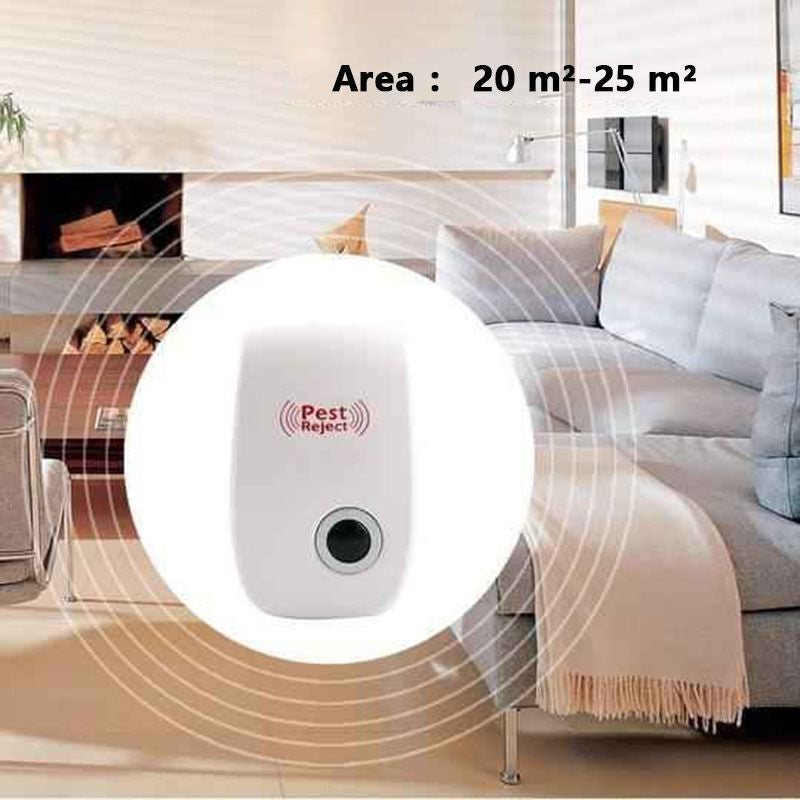 Ultrasonic Insect Repellent Plug-In, 90 × 56 × 50mm White ABS, view 6