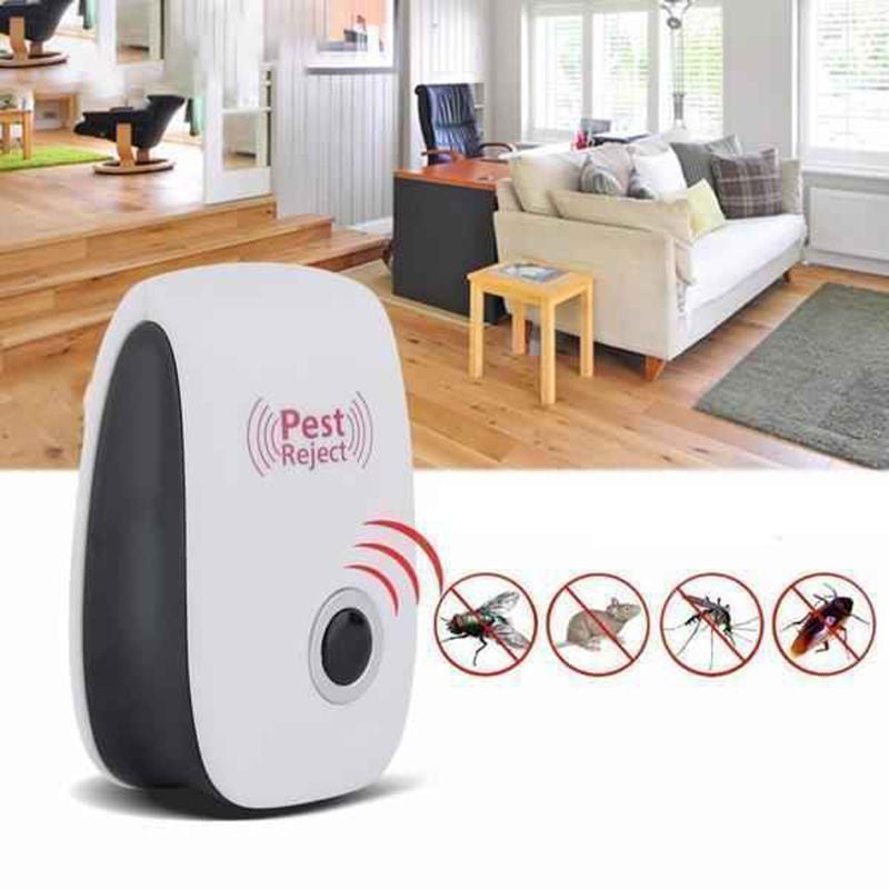 Ultrasonic Insect Repellent Plug-In, 90 × 56 × 50mm White ABS