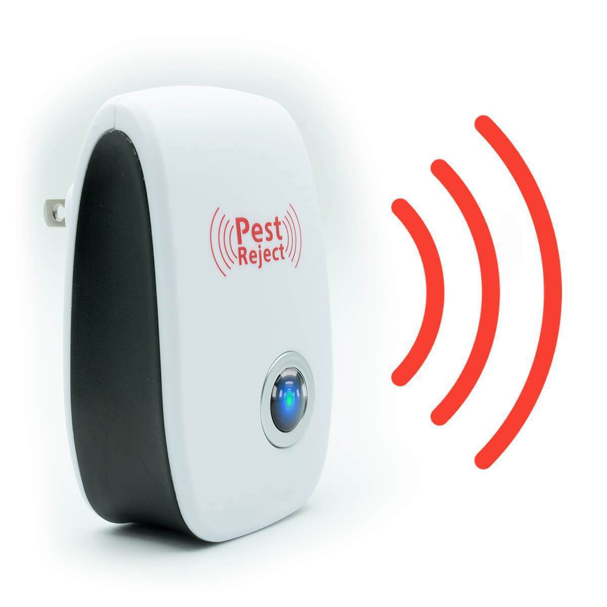 Ultrasonic Plug-In Pest Repeller, 5W, 110V–220V, Approx. 8.6 x 5.7 x 3cm
