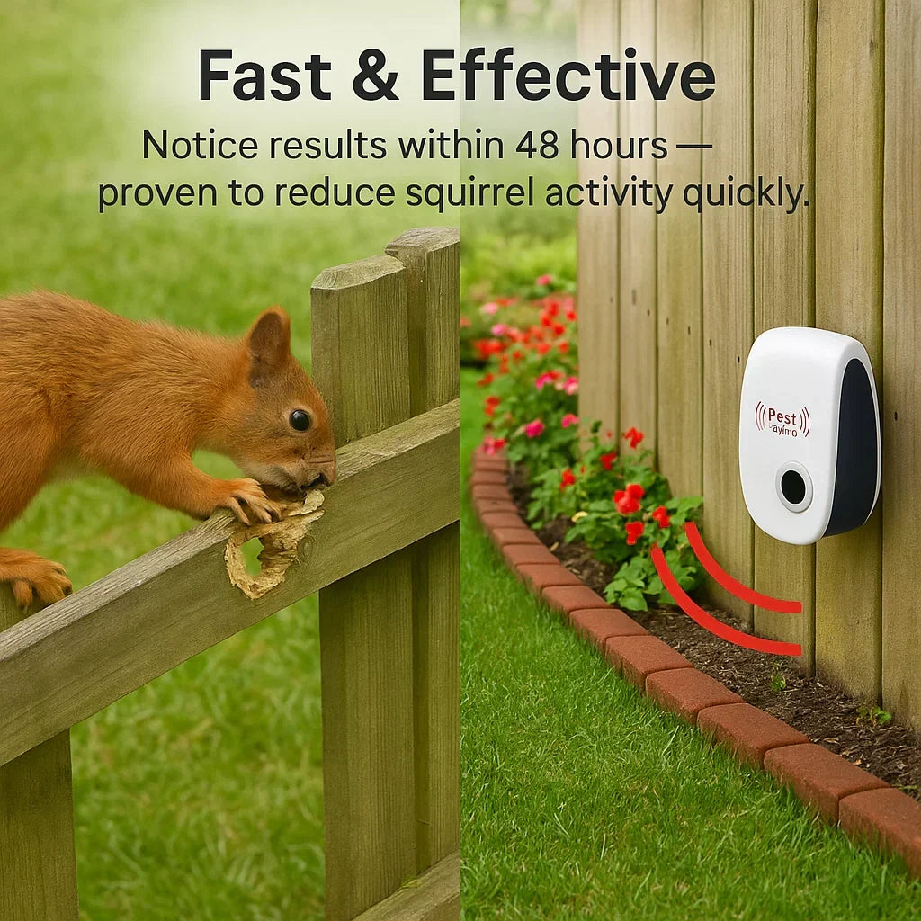 Ultrasonic Squirrel Repeller Device for Gardens and Yards, view 3