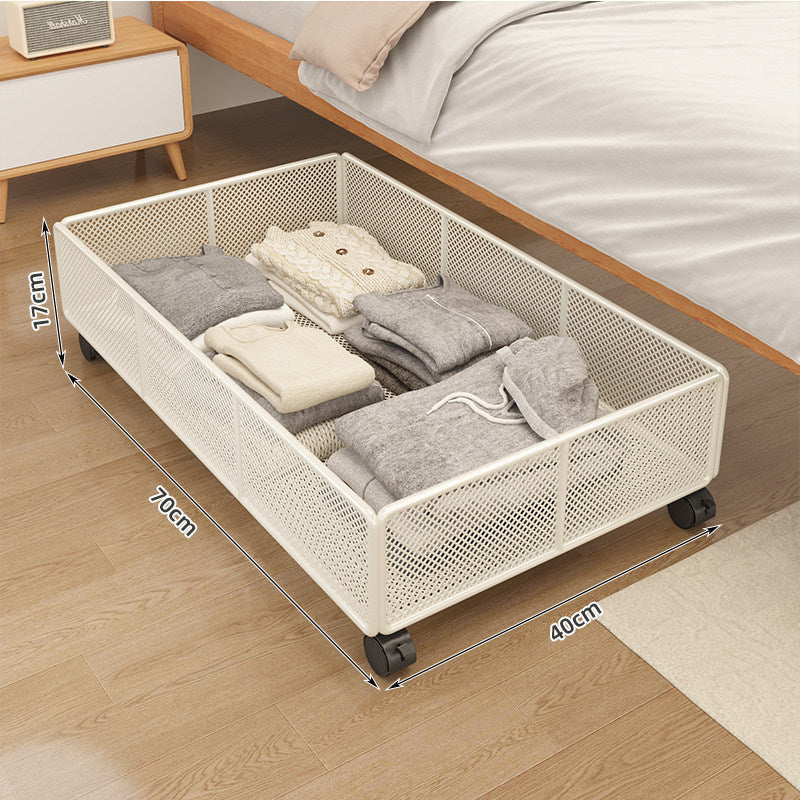 Underbed Roll Storage Basket with Mesh Design | High & Bury