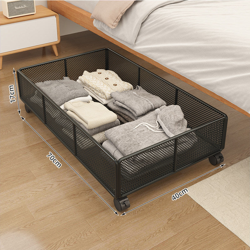 Underbed Roll Storage Basket with Mesh Design | High & Bury