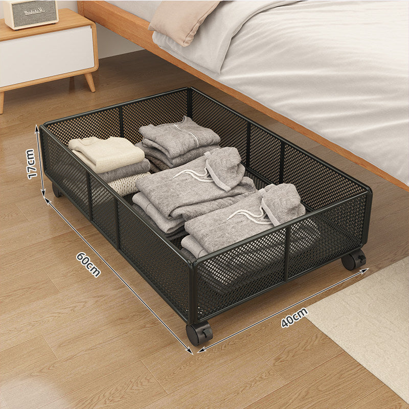 Underbed Roll Storage Basket with Mesh Design | High & Bury