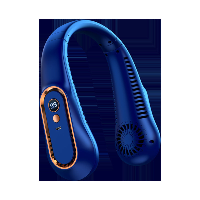 Unisex Portable Neck Fan with Digital Display and Multiple Speed Settings, view 4
