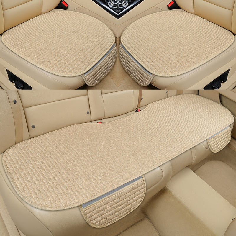 Universal Anti-Slip Car Seat Pocket Cover Mat, Flax, 133x48cm / 50x50cm, view 14