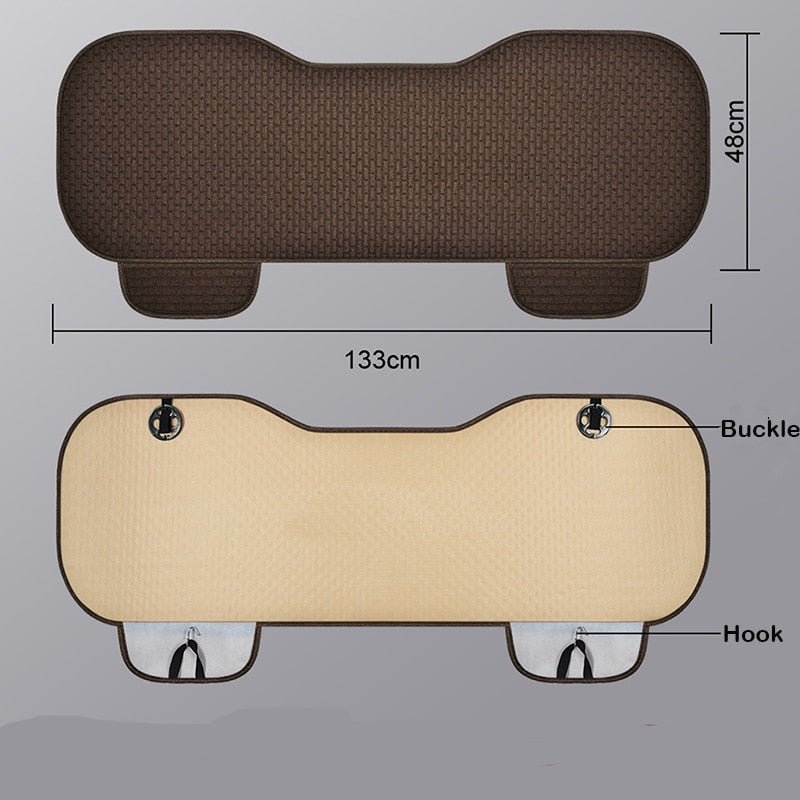 Universal Anti-Slip Car Seat Pocket Cover Mat, Flax, 133x48cm / 50x50cm, view 3