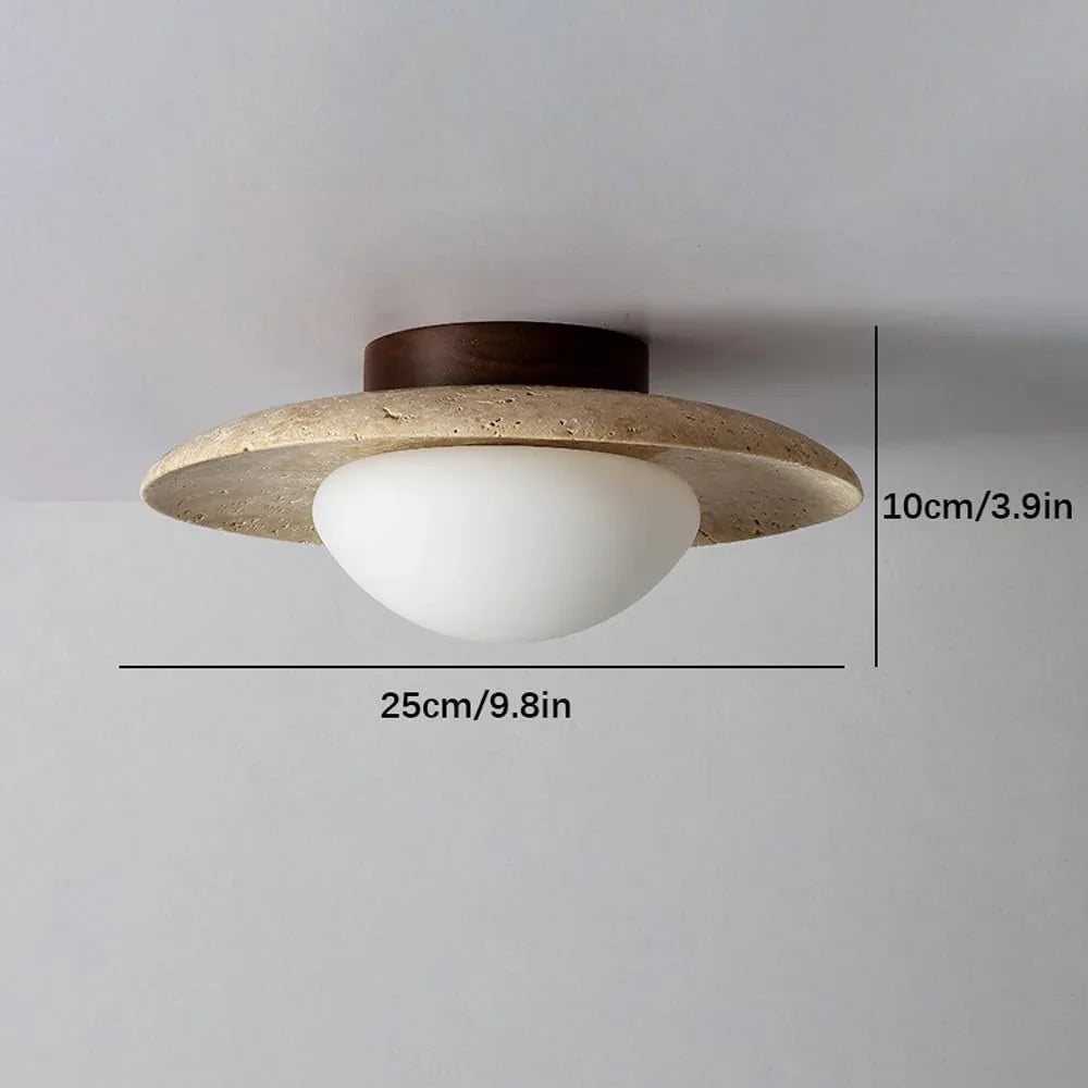 Urstunda Travertine Ceiling Lamp