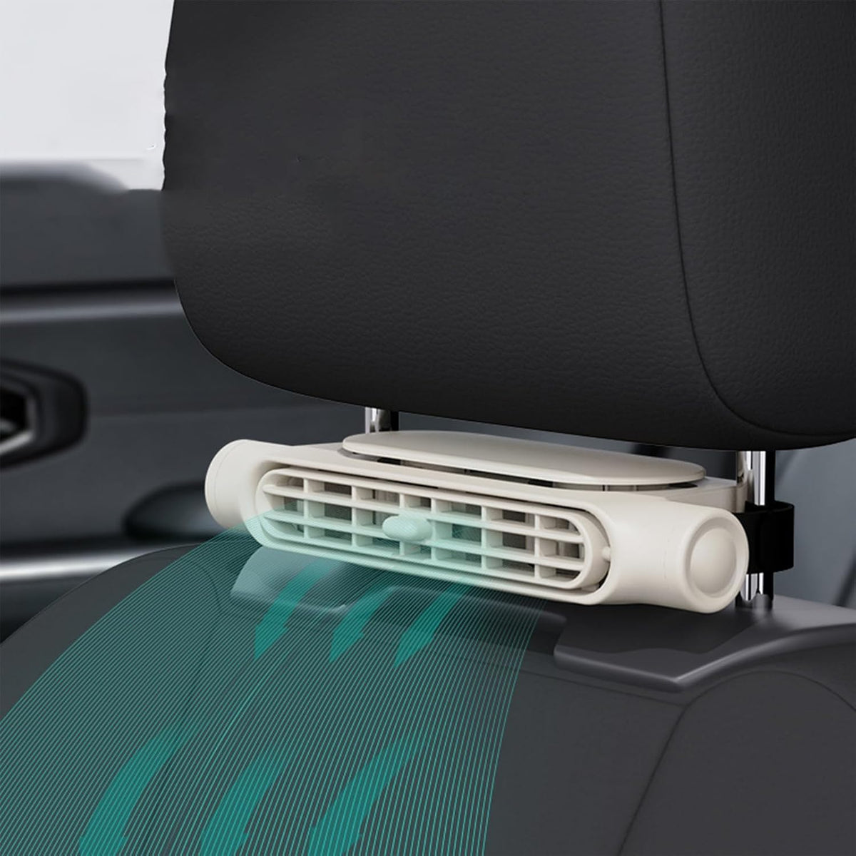 USB Car Cooling Fan Set of 2, 3 Speeds, Headrest Mount, 5 V