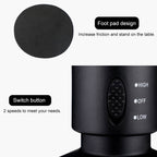 USB Tower Electric Fan, 33cm, 10.5cm Base Diameter, 2-Speed, Black, view 4