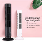 USB Tower Electric Fan, 33cm, 10.5cm Base Diameter, 2-Speed, Black, view 8