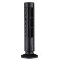 USB Tower Electric Fan, 33cm, 10.5cm Base Diameter, 2-Speed, Black