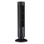 USB Tower Electric Fan, 33cm, 10.5cm Base Diameter, 2-Speed, Black