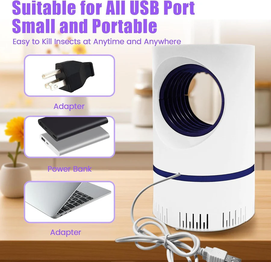 USB UV LED Insect Trap with Vortex Fan, 368nm, Indoor & Outdoor, view 3