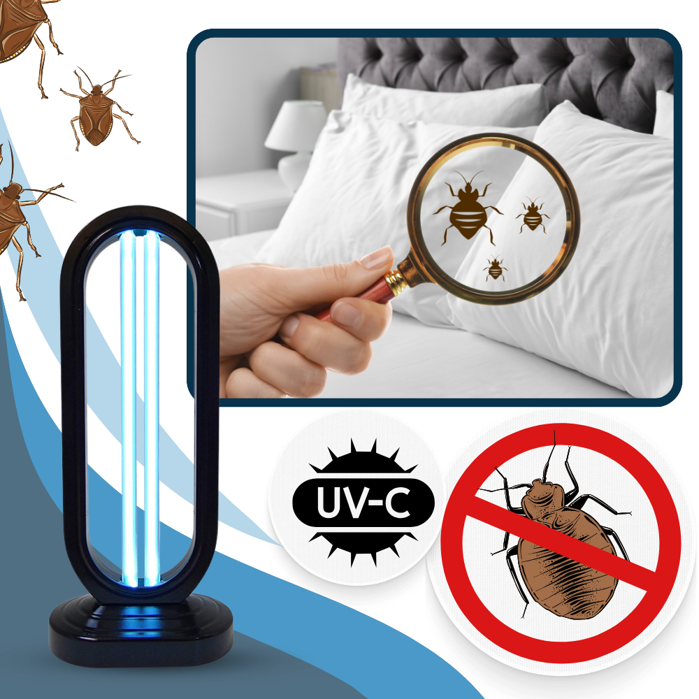 UV-C Disinfection Lamp, ABS and Quartz, 38W, 110V, 110 x 140 x 400 mm, view 2